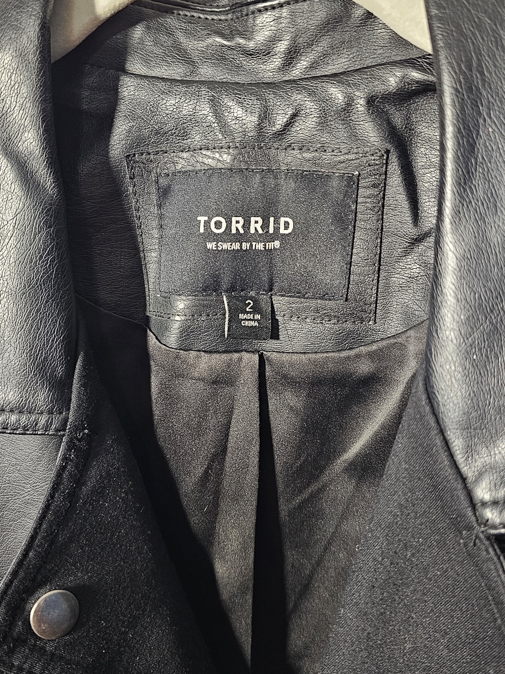 Torrid Black Faux Leather Moto Jacket - Picture 3 of 8